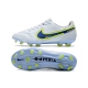 Nike Tiempo Legend 9 Elite Firm Ground Recharge - White Blue Yellow Football Boots