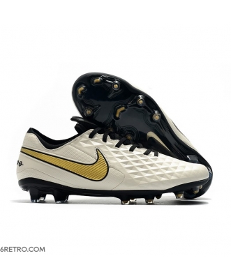 Nike Tiempo Legend VIII Elite Firm Ground White Gold Football Boots