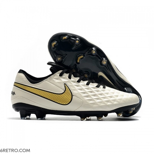 Nike Tiempo Legend VIII Elite Firm Ground White Gold Football Boots Nike Tiempo Legend VIII Elite Firm Ground White Gold Football Boots