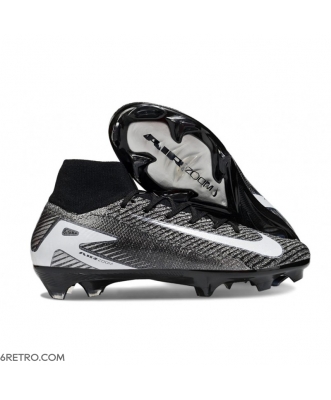 Nike Zoom Mercurial Superfly 10 Elite Firm Ground Black White Football Boots