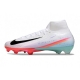 Nike Zoom Mercurial Superfly 10 Elite Firm Ground White Black Orange Football Boots