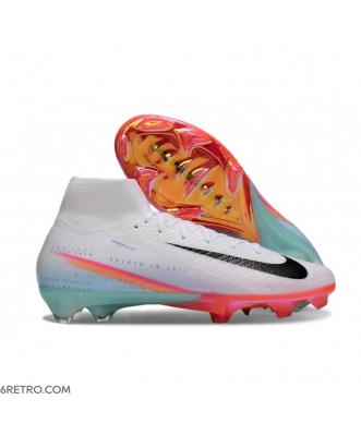 Nike Zoom Mercurial Superfly 10 Elite Firm Ground White Black Orange Football Boots