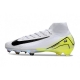 Nike Zoom Mercurial Superfly 10 Elite Firm Ground White Black Yellow Football Boots