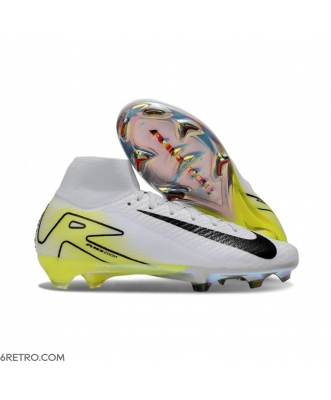 Nike Zoom Mercurial Superfly 10 Elite Firm Ground White Black Yellow Football Boots