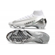 Nike Zoom Mercurial Superfly 10 Elite Firm Ground White Silver Football Boots Nike Zoom Mercurial Superfly 10 Elite Firm Ground White Silver Football Boots
