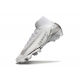Nike Zoom Mercurial Superfly 10 Elite Firm Ground White Silver Football Boots Nike Zoom Mercurial Superfly 10 Elite Firm Ground White Silver Football Boots