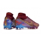 Nike Zoom Mercurial Superfly 9 Elite AG-Pro KM Dark Beetroot Mtlc Vivid Gold Football Boots