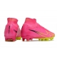 Nike Zoom Mercurial Superfly 9 Elite AG-Pro Pink Yellow Football Boots