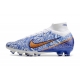 Nike Zoom Mercurial Superfly 9 Elite AG-Pro White Blue Gold Football Boots Nike Zoom Mercurial Superfly 9 Elite AG-Pro White Blue Gold Football Boots