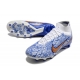 Nike Zoom Mercurial Superfly 9 Elite AG-Pro White Blue Gold Football Boots Nike Zoom Mercurial Superfly 9 Elite AG-Pro White Blue Gold Football Boots