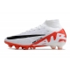 Nike Zoom Mercurial Superfly 9 Elite AG-Pro White Bright Crimson Black Football Boots