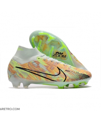 Nike Zoom Mercurial Superfly 9 Elite Firm Ground Barely Green Blackened Blue Total Orange Football Boots