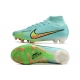 Nike Zoom Mercurial Superfly 9 Elite Firm Ground Blue Yellow Football Boots