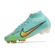 Nike Zoom Mercurial Superfly 9 Elite Firm Ground Blue Yellow Football Boots