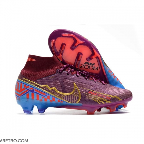 Nike Zoom Mercurial Superfly 9 Elite Firm Ground KM Dark Beetroot Mtlc Vivid Gold Football Boots Nike Zoom Mercurial Superfly 9 Elite Firm Ground KM Dark Beetroot Mtlc Vivid Gold Football Boots