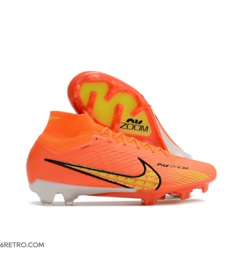 Nike Zoom Mercurial Superfly 9 Elite Firm Ground Orange Gold Football Boots