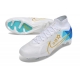 Nike Zoom Mercurial Superfly 9 Elite Firm Ground White Blue Football Boots
