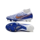 Nike Zoom Mercurial Superfly 9 Elite Firm Ground White Blue Gold Football Boots