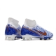 Nike Zoom Mercurial Superfly 9 Elite Firm Ground White Blue Gold Football Boots
