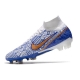 Nike Zoom Mercurial Superfly 9 Elite Firm Ground White Blue Gold Football Boots