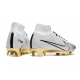 Nike Zoom Mercurial Superfly 9 Elite Firm Ground White Gold Black Football Boots