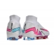 Nike Zoom Mercurial Superfly 9 Elite Firm Ground White Pink Blue Football Boots