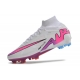 Nike Zoom Mercurial Superfly 9 Elite Firm Ground White Pink Blue Football Boots