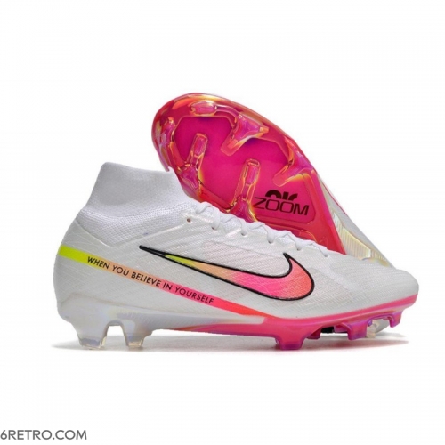 Nike Zoom Mercurial Superfly 9 Elite Firm Ground White Pink Football Boots Nike Zoom Mercurial Superfly 9 Elite Firm Ground White Pink Football Boots