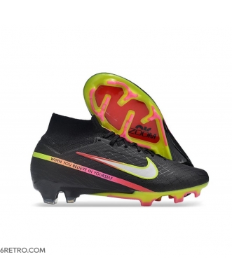 Nike Zoom Mercurial Superfly 9 Elite MR Firm Ground Black Silver Volt Football Boots