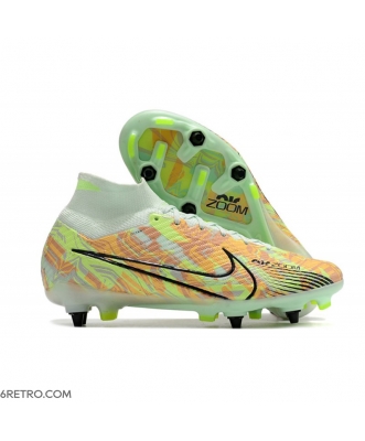 Nike Zoom Mercurial Superfly 9 Elite SG Green Dark Blue Orange Football Boots