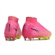 Nike Zoom Mercurial Superfly 9 Elite SG Pink Blast Volt Gridiron Football Boots
