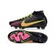 Nike Zoom Mercurial Superfly IX Elite Grass Black Yellow Pink Football Boots