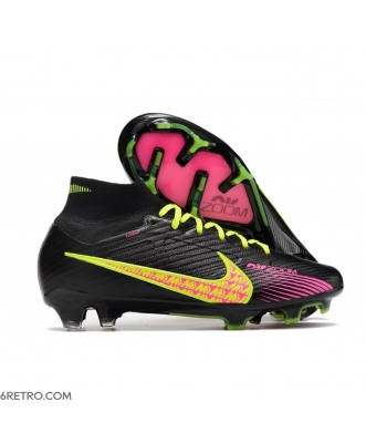 Nike Zoom Mercurial Superfly IX Elite Grass Black Yellow Pink Football Boots