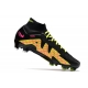 Nike Zoom Mercurial Superfly IX Elite Grass Black Yellow Pink Football Boots