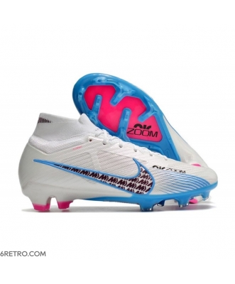 Nike Zoom Mercurial Superfly IX Elite Grass White Blue Black Football Boots