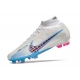 Nike Zoom Mercurial Superfly IX Elite Grass White Blue Black Football Boots