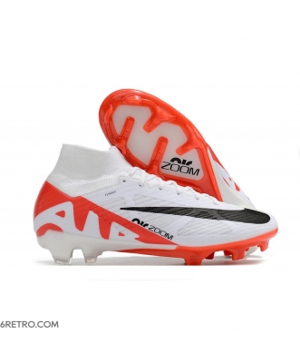 Nike Zoom Mercurial Superfly IX Elite Grass White Bright Crimson Black Football Boots