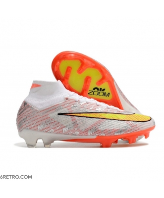 Nike Zoom Mercurial Superfly IX Elite Grass White Gold Silver Football Boots