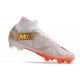 Nike Zoom Mercurial Superfly IX Elite Grass White Gold Silver Football Boots