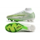 Nike Zoom Mercurial Superfly IX Elite Grass White Green Football Boots Nike Zoom Mercurial Superfly IX Elite Grass White Green Football Boots