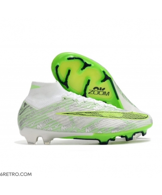 Nike Zoom Mercurial Superfly IX Elite Grass White Green Football Boots
