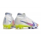 Nike Zoom Mercurial Superfly IX Elite Grass White Pink Volt Football Boots