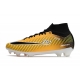 Nike Zoom Mercurial Superfly IX Elite Grass Yellow Black White Football Boots