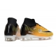 Nike Zoom Mercurial Superfly IX Elite Grass Yellow Black White Football Boots