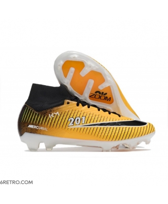 Nike Zoom Mercurial Superfly IX Elite Grass Yellow Black White Football Boots