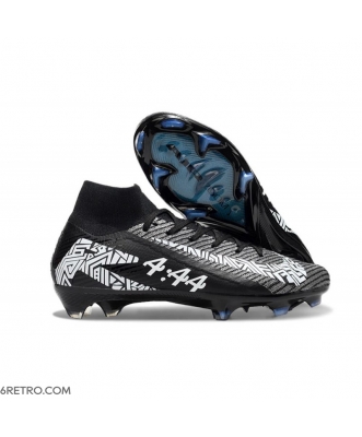 Nike Zoom Mercurial Superfly X Elite Firm Ground Black White Football Boots