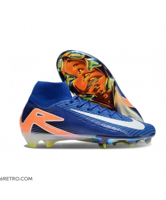 Nike Zoom Mercurial Superfly X Elite Firm Ground Blue White Orange Football Boots