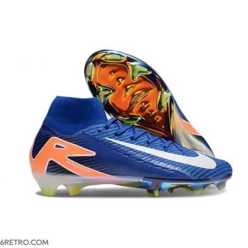 Nike Zoom Mercurial Superfly X Elite Firm Ground Blue White Orange Football Boots Nike Zoom Mercurial Superfly X Elite Firm Ground Blue White Orange Football Boots