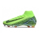 Nike Zoom Mercurial Superfly X Elite Firm Ground Green Black Football Boots
