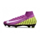 Nike Zoom Mercurial Superfly X Elite Firm Ground Purple White Yellow Football Boots
